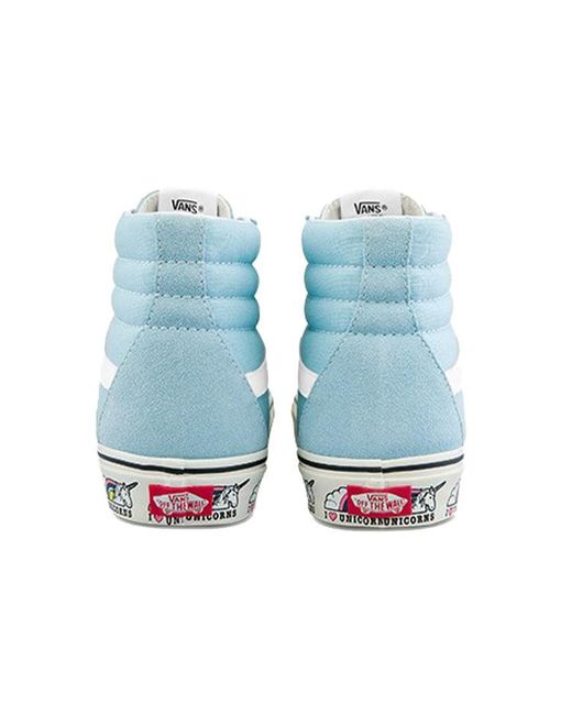 Vans Blue Sk8-Hi Casual Skateboarding Shoes