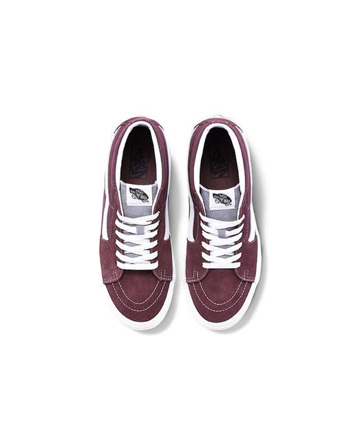 Vans Purple Sk8-Mid Mid-Top Retro Skate Shoes Dark for men