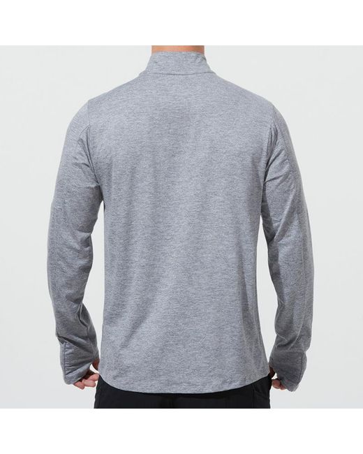 Nike Blue Nk Df Elmnt Top Hz Casual Breathable Half Zipper Sports Long Sleeves Light for men