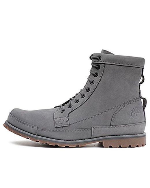 Timberland Gray Earthkeeper Original Leather 6 Inch Wide Fit Boots for men