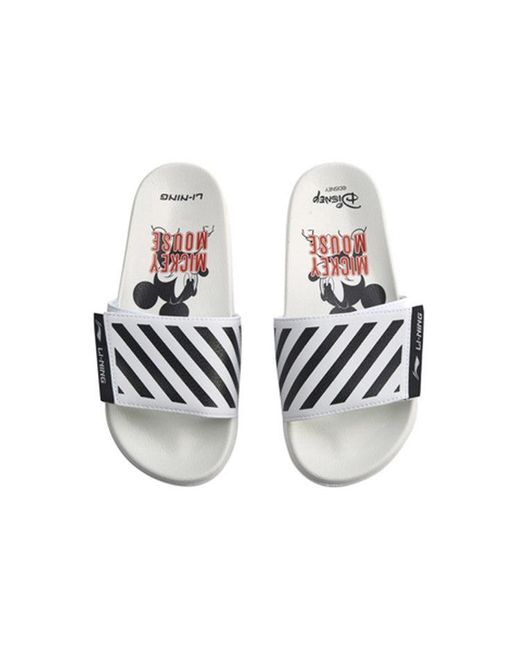 Li-ning White (Wmns) Sports Fashion Series Disney Mickey Crossover Lightweight Stylish Slippers