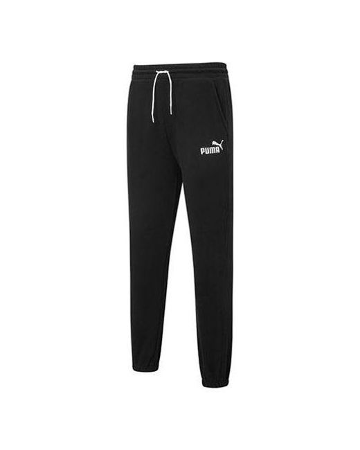 PUMA Black Ess+ Relaxed Sweatpants for men