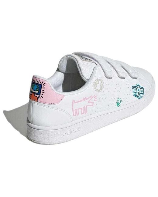 Adidas White Keith Haring X Neo Advancourt Base for men