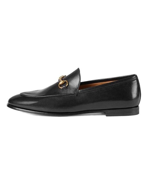 Gucci Black (Wmns) Jordaan Leather Loafers