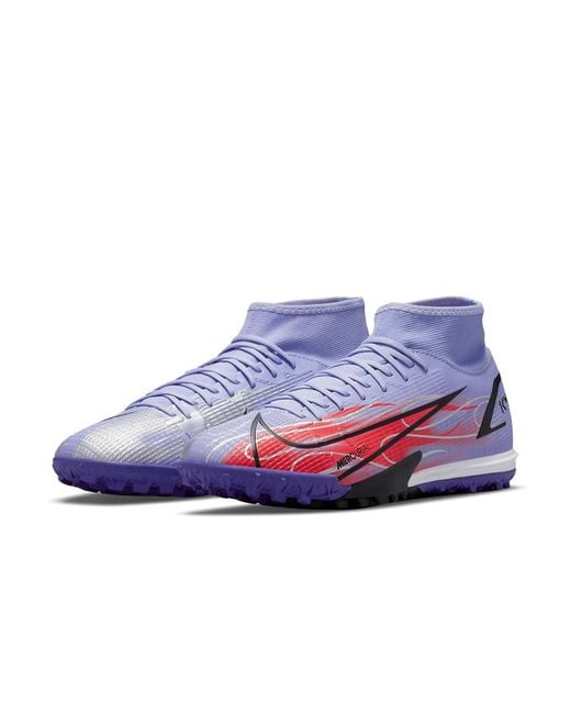 Nike Blue Kylian Mbappe X Mercurial Superfly 8 Academy Tf 'Flames' for men