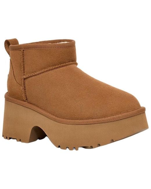 Ugg Brown (Wmns) Classic Ultra Mini New Heights 'Chestnut'