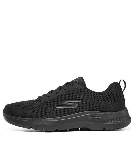 Skechers Black Go Walk 6 Avalo Lace Up 'Pure' for men