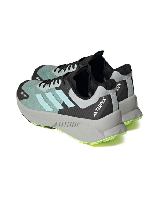 Adidas Blue Terrex Soulstride Flow Gtx Shoes 'Wonder Aqua Lucid Lemon' for men