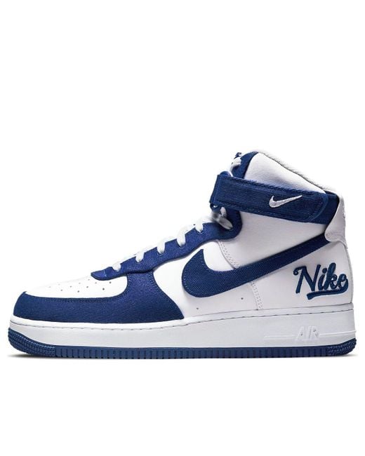 Nike Blue Air Force 1 High '07 Lv8 Emb 'Dodgers' for men