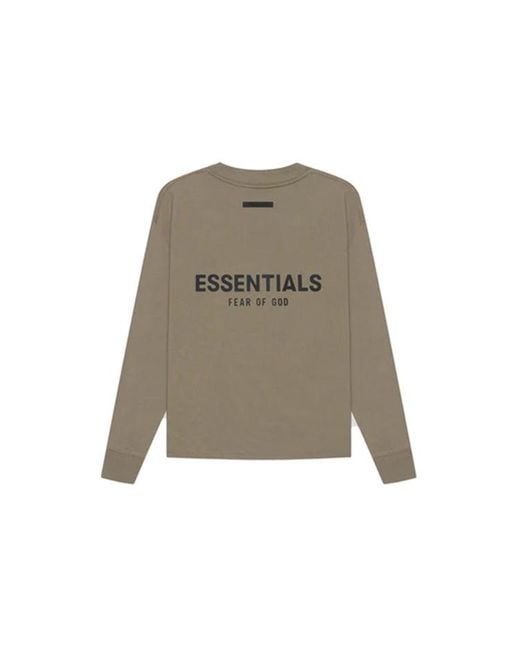 Fear Of God Gray Ss21 Long Sleeve T-Shirt 'Taupe' for men