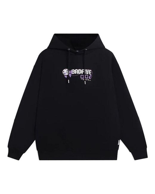Li-ning Blue Badfive Hoops Graphic Hoodie for men
