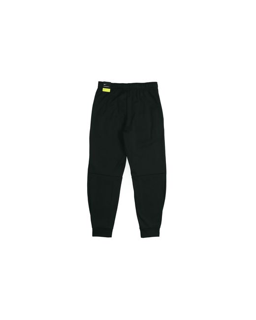 Nike Black Therma Tapered Swoosh Fleece Lined Sports Training Long Pants for men