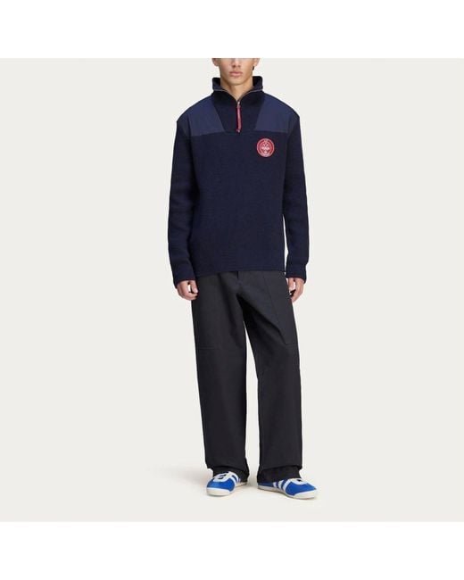 Adidas Blue X C.P. Company Spzl Half Zip Sweatshirt for men