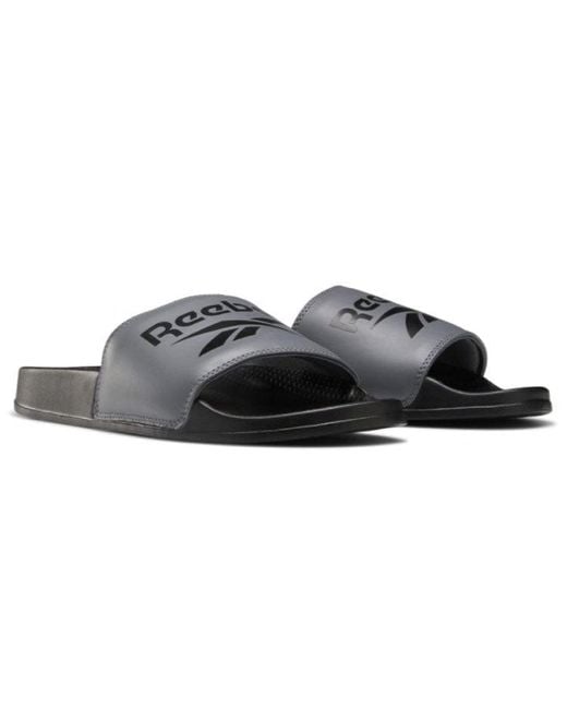 Reebok Blue Classic Slides Outdoor Stylish Sports Slippers Colorblock