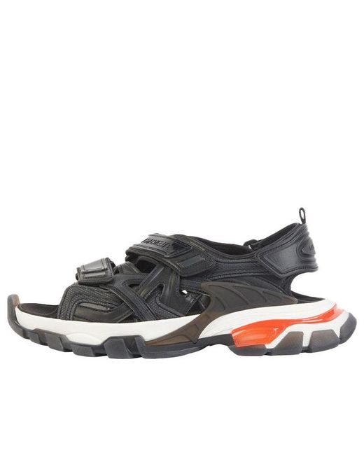 Balenciaga Gray Track Sandals 'Clearsole' for men