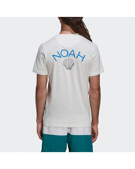 Adidas White Originals X Noah Shell Logo Pocket Teet for men
