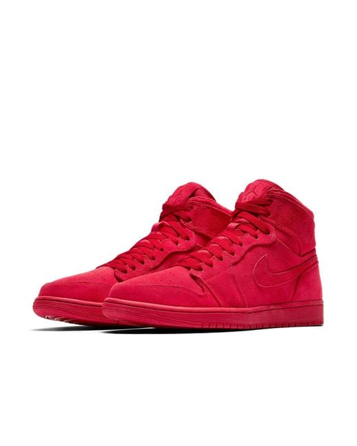 Nike Red 1 Retro High Suede' for men