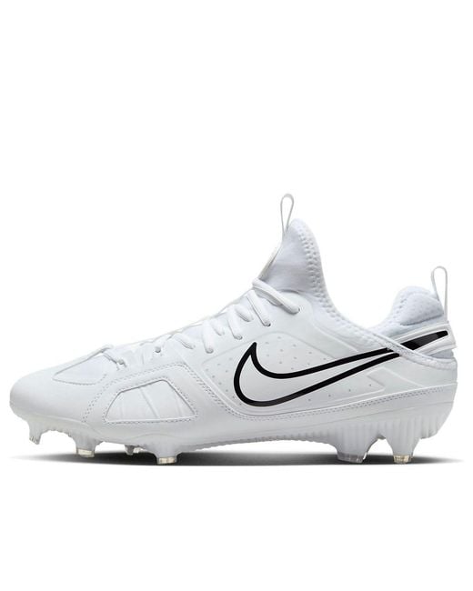 Nike White Huarache 9 Varsity Lax Lacrosse Cleats for men