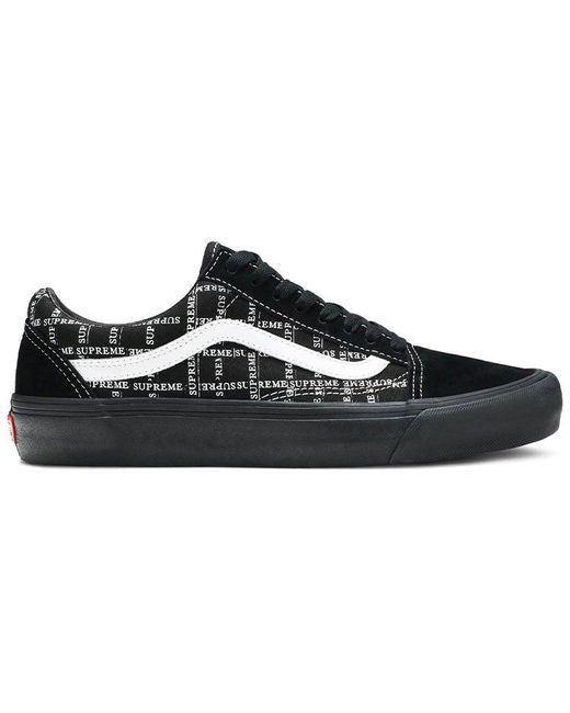 Vans Black Supreme X Old Skool Pro 'Logo Pattern for men