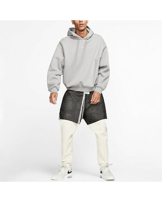 Nike Gray X Fear Of God Crossover Fleece Stay Warm Pullover for men