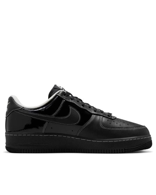 Nike Black Air Force 1 Low 'City Pack Paris Patent' for men