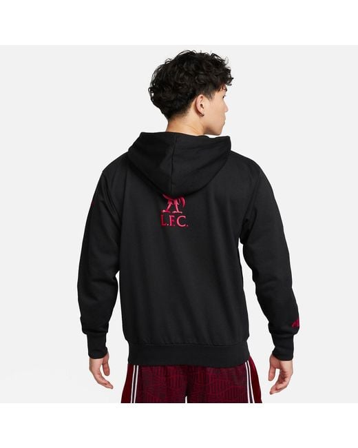 Nike Black Lebron James X Liverpool Fc Pullover Hoodie for men
