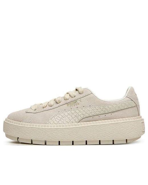 PUMA White (Wmns) Suede Platform Trace Animal Y'