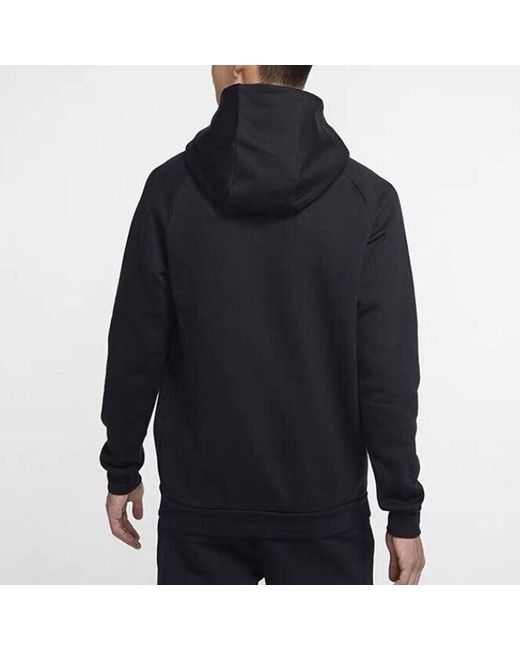 Nike Black Large Logo Printing Fleece Lined Pullover for men