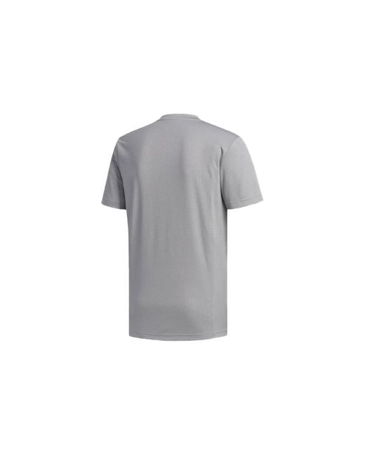 Adidas Gray M D2M Pl Tee Training Sports Round Neck for men