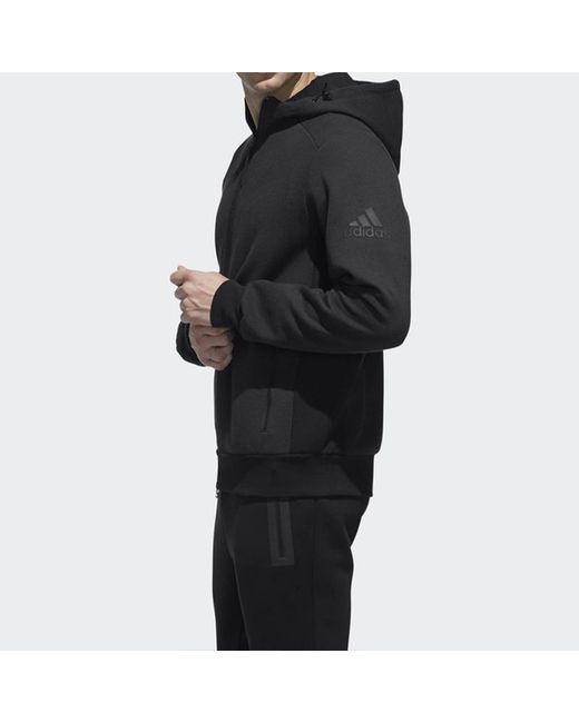 Adidas Gray Htt Double Knit Hooded Jacket for men