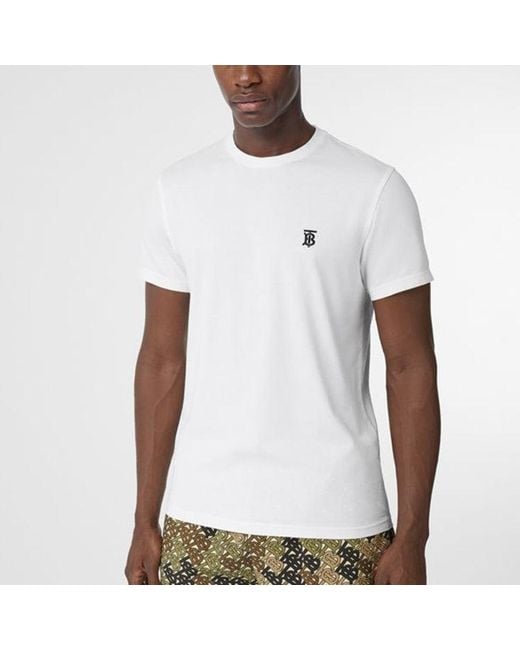 Burberry White Monogram T-shirt for men