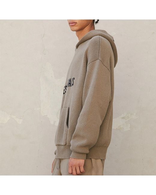 Fear Of God Green Fw21 Knit Pullover Logo Hoodie 'Harvest' for men