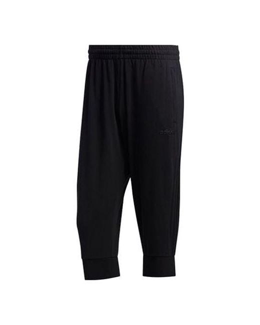 Adidas Black M E Lwft 34 Pnt Knit Sports Pants for men
