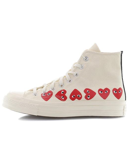 Converse Pink X Comme Des Garcons Play Chuck 70 Hi Top 'Multi Heart' for men