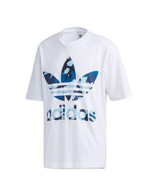 Adidas Blue Originals Ssl Tee Camo Os Casual Short Sleeve Tops for men