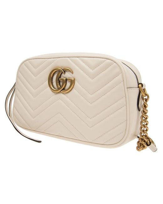 Gucci White (Wmns) Gg Marmont Small Shoulder Bag