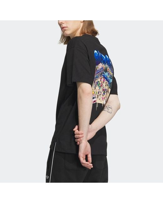 Adidas Black Originals X Monkey Kingdom Gfx T-Shirt for men