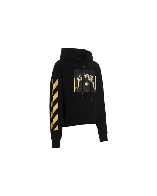 Off-White c/o Virgil Abloh Black Caravaggio Print Hoodie for men