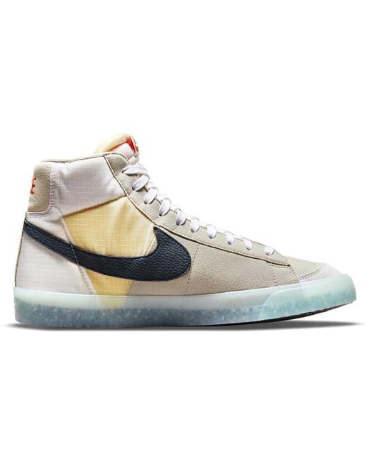 Nike Blazer Mid' High-top Color Matching Beige Blue for Men | Lyst