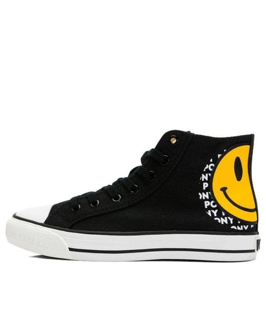 Product Of New York Black Shooter Smiley High-top Canvas Sneakers for men
