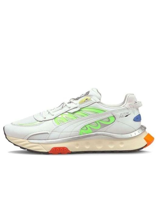 PUMA White Wild Rider Techno Glare' for men