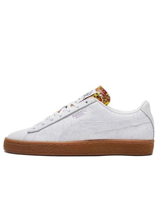 PUMA White Romero Britto X Basket 'Embroidered for men