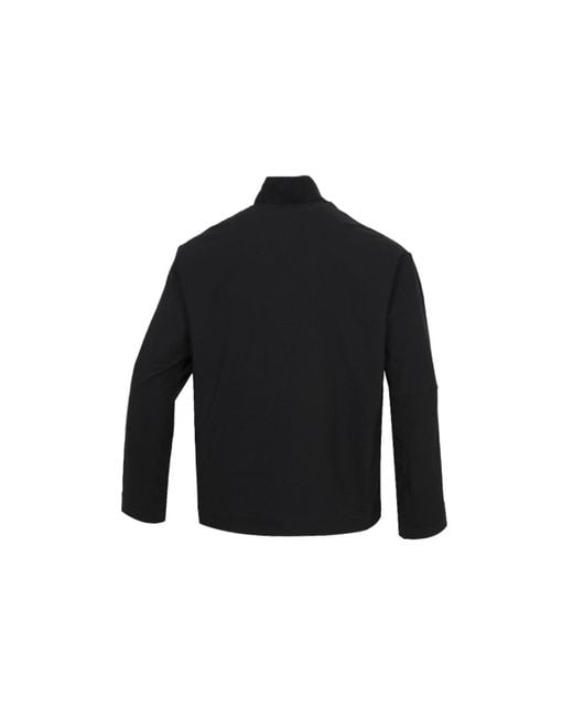 Adidas Black Splicing Solid Color Athleisure Casual Sports Jacket for men