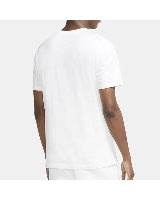 Nike White Jumpman Classics Hbr Round Neck Short Sleeve for men