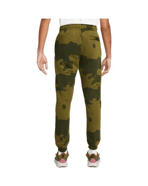 Nike Green Sportswear N7 Club Fleece Sweatpants 'Camo' for men