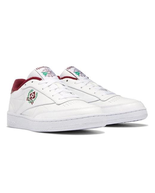 Reebok White Club C 85 'Crest Burgundy' for men