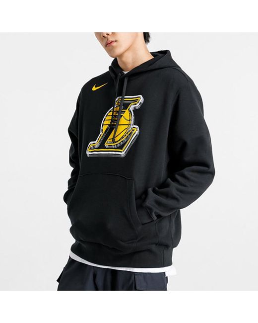 Nike Black Los Angeles Lakers Lebron James No. 23 Nba Player Long Sleeves for men