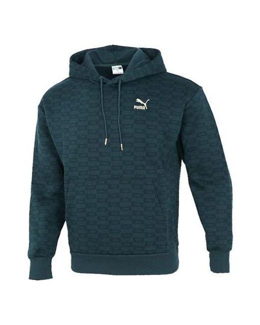 PUMA Blue Luxe Aop Full Print Logo Knit for men