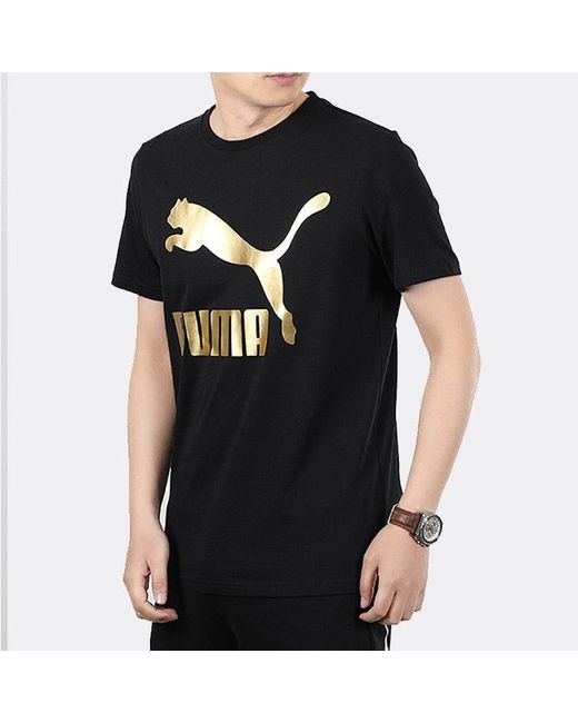 PUMA Black Sports Short Sleeve for men