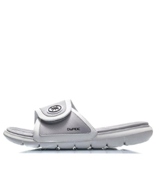 Li-ning White Lightweight Stylish Slippers for men